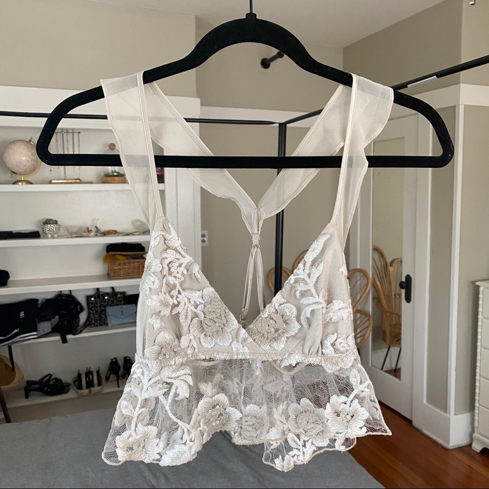 Beautiful lacy sequin bra top